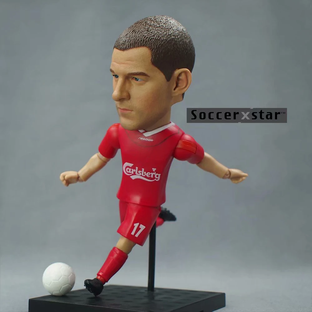 

1Pcs Football Soccer Star Figures 2004 LIV Team Steven Gerrard 12cm&5in Height Action Dolls Figurine