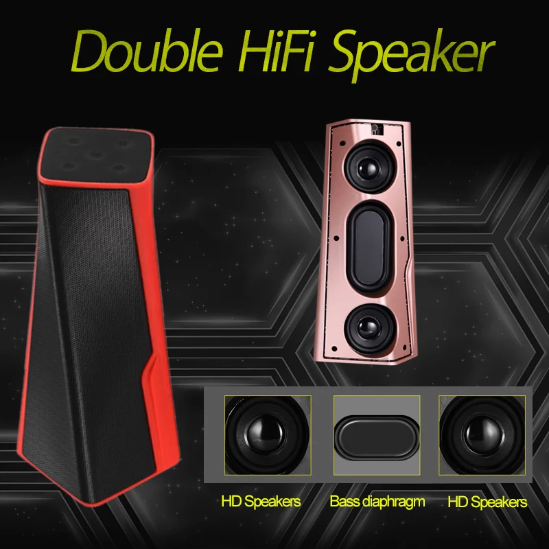 Bluetooth портативный динамик сабвуфер беспроводной бас FM радио открытый компьютер