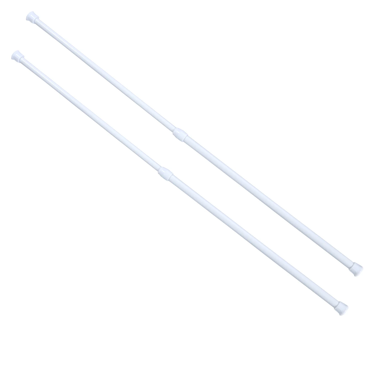 

2pcs Metal Bathroom Shower Curtain Rod Adjustable Shower Curtain Tension Rod Extendable Bath Curtain Pole