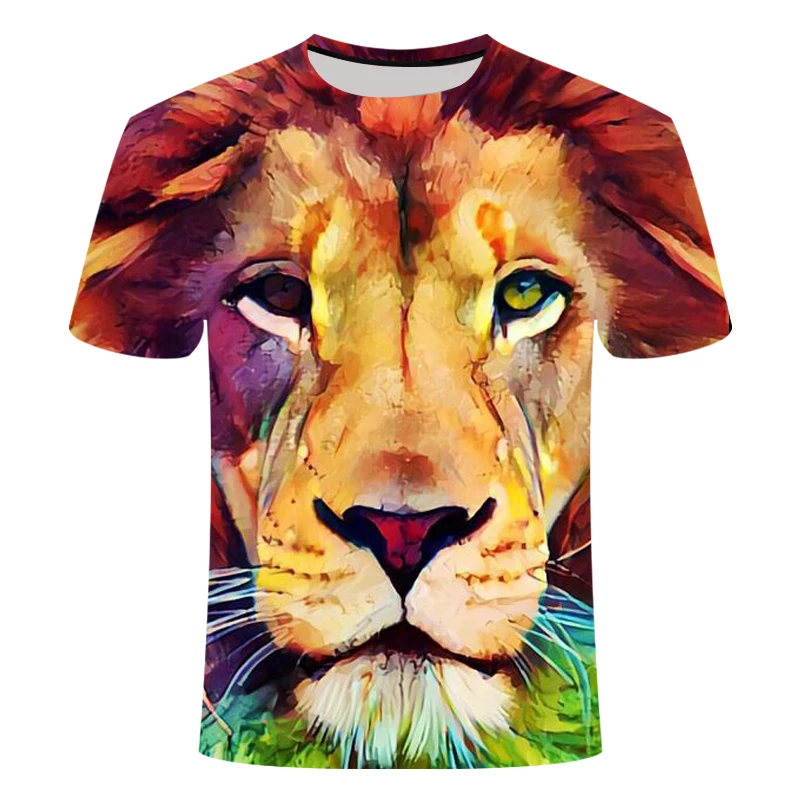 

3D tshirt T-shirts tiger lion Simba comfort big size Short Sleeve hiphop summer 2019 Tops eagle cheetah S-6XL the lion king