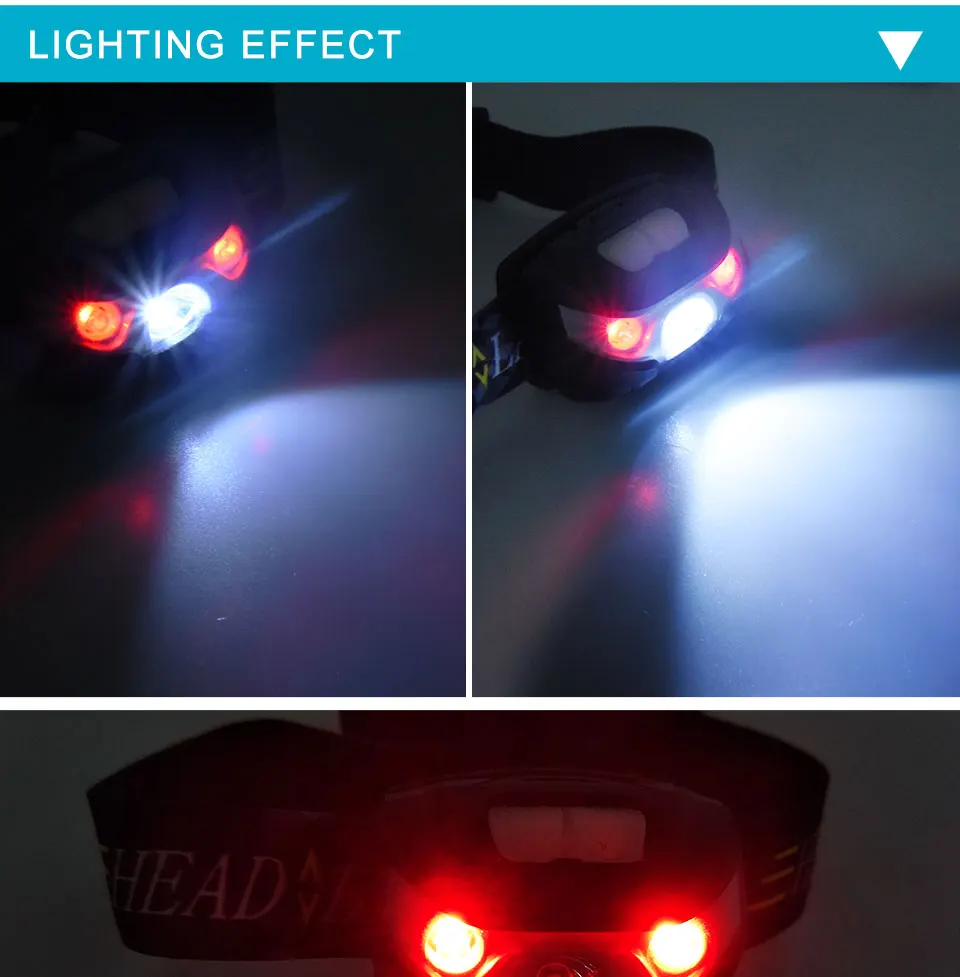 Powerful Cree Q5 LED Frontal Led Headlamp Headlight Flashlight USB Rechargeable Linternas Lampe Torch Head Lamp Build-In Battery (10)