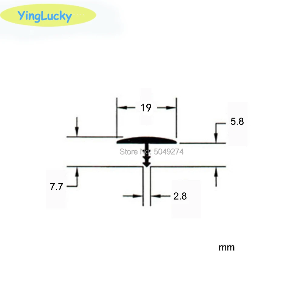 Yinglucky 9,84 фута 3 м Длина 16 мм/19 мм ширина Пластиковые Т-образные формы для аркадных игр MAME машина шкаф хром/черный