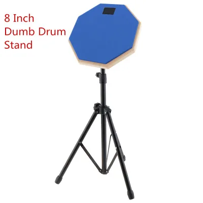 New 8 inch Blue 8 дюймов/12 дюймов резиновый деревянный немой барабан тренировочный барабанный коврик для ударные инструменты для джаза упражнений с 3 цветами на выбор - Цвет: New 8 inch Blue