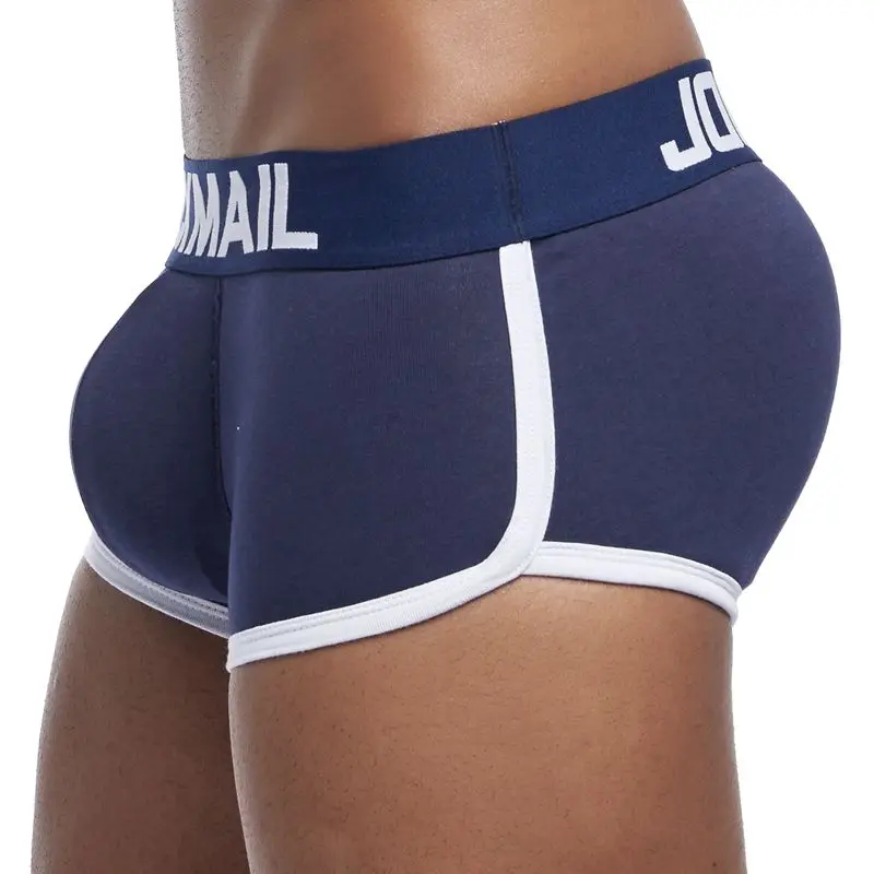 Fashion Sexy  Bulge Enhancing Mens Underwear Boxer Shorts Magic Buttocks Include Front +Back Hip Double Removable Push Up Cup