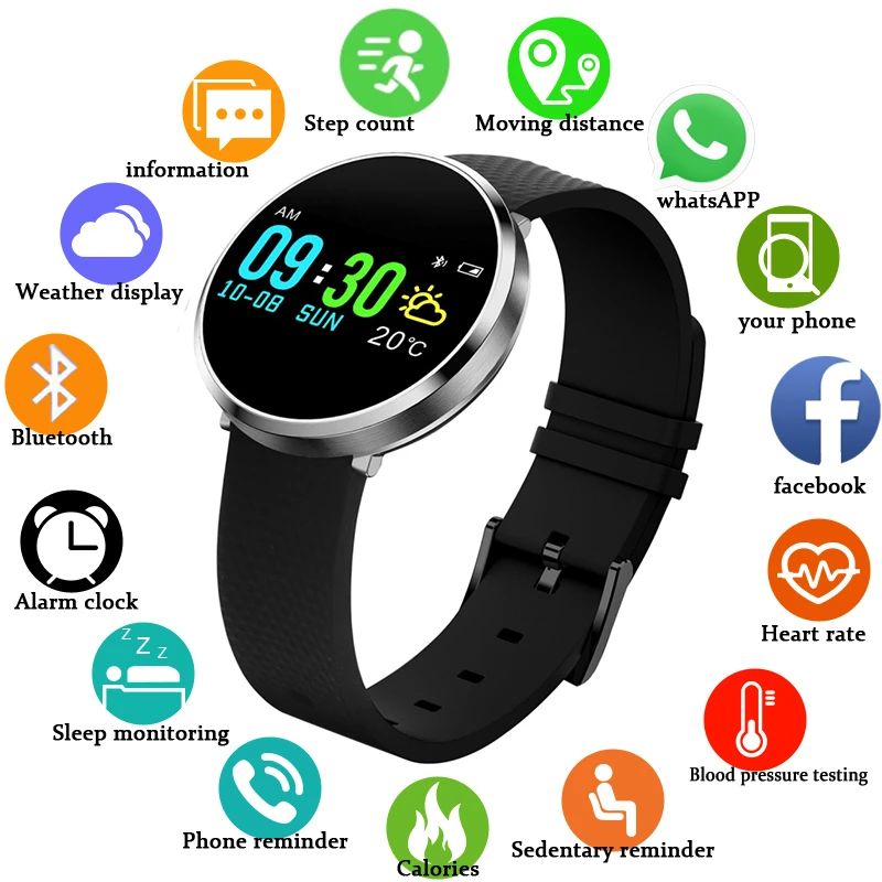 

COXRY Fitness Smart Watch Sport Watches For Men Pedometer Bike Running Swimming Watch Heart Rate Digital Watches Blood Pressure