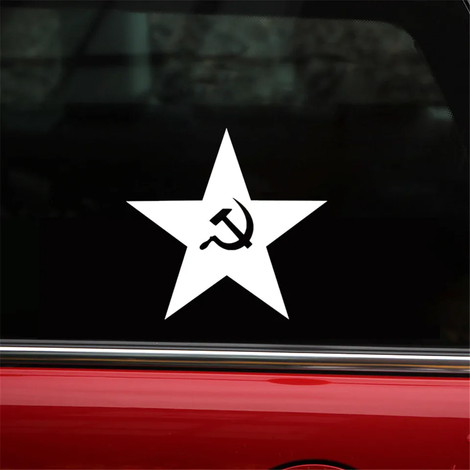 USSR Star Creative Car-Styling Fashion Stickers Decals Motorcycle Car Sticker Reflective Wall Car Accessories Sticker 10cm9 (10)