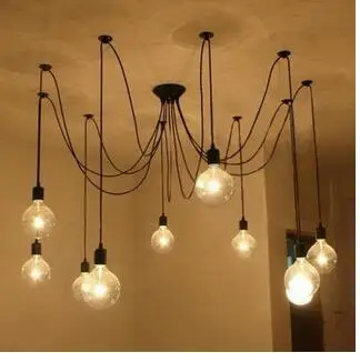 

American Retro Industrial Wind Pendant Light Restaurant Modern Clothing Store loft Spider Long Day Girl Scattered lamp HT727ZSP