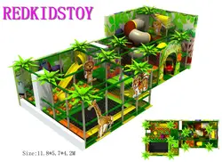 Предназначен для турецкий клиента джунгли тематические Крытая детская площадка с половиной три уровня HZ-170213A