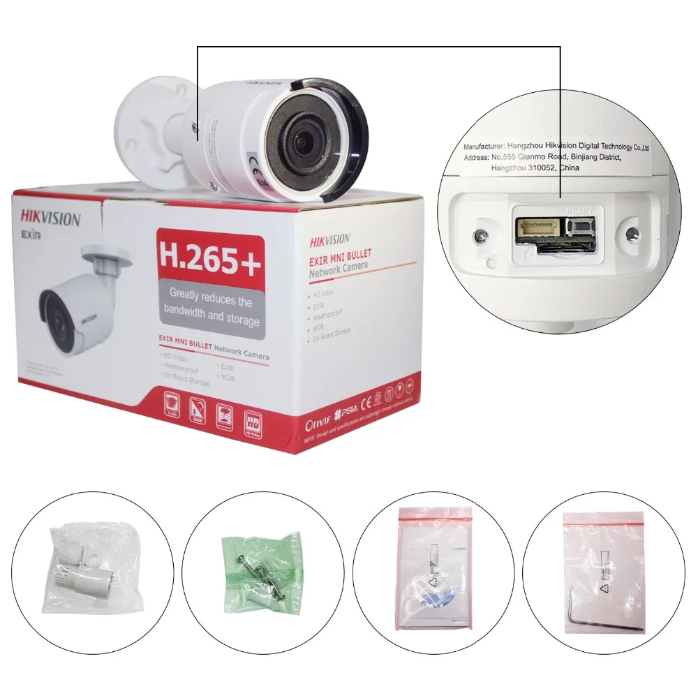 Hikvision 8CH CCTV комплект видеонаблюдения 4MP камера безопасности Система 8CH POE NVR Max 4K выход 8 шт. 8MP POE IP камера CCTV Водонепроницаемая