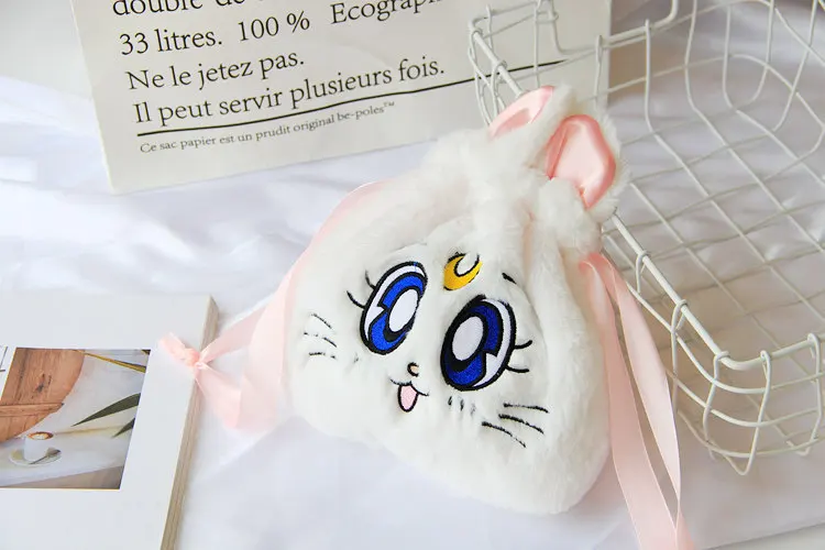 Kawai Солдат Сейлор Усаги Луна кошка карманная тянущаяся веревка для путешествий