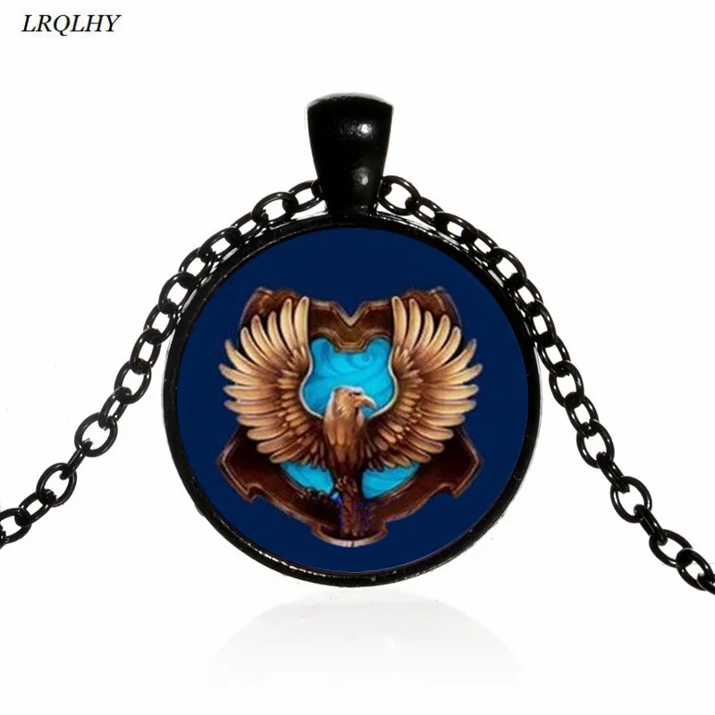 

fashion classic necklace Ravenclaw School Crest time gem glass pendant necklace generous simple Jewelry Cute festival Gifts