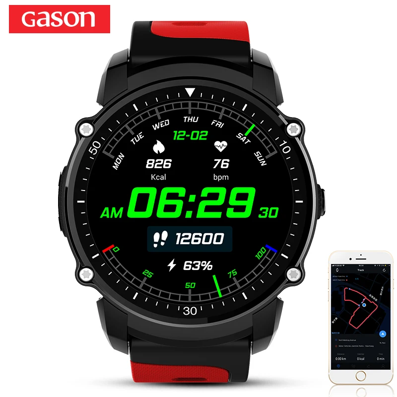 

GASON E200 Smart Watch GPS Smartwatch IP68 Waterproof Color Screen Heart Rate Monitor Bluetooth4.0 Phone Multiple Sport