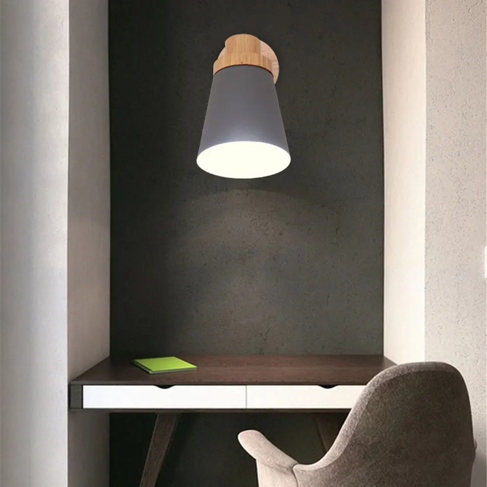 Современный минималистичный настенный светильник в скандинавском стиле, настенный светильник в виде макарон, настенный прикроватный светильник, AC90-260V