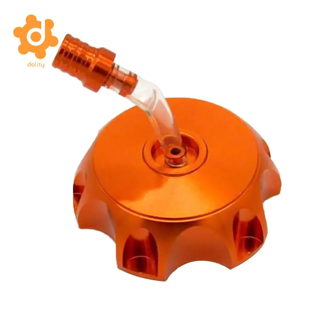 ATV Dirt Pit Bike CNC Aluminum Gas Fuel Tank Cap Breather Vent Orange