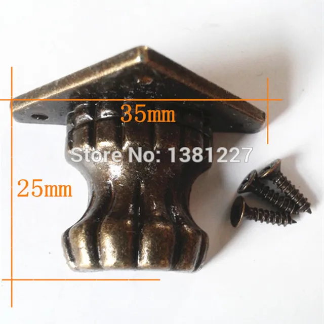 Box Hardware feet Decorative box foot Foot care Wooden Foot Antique furniture legs Small