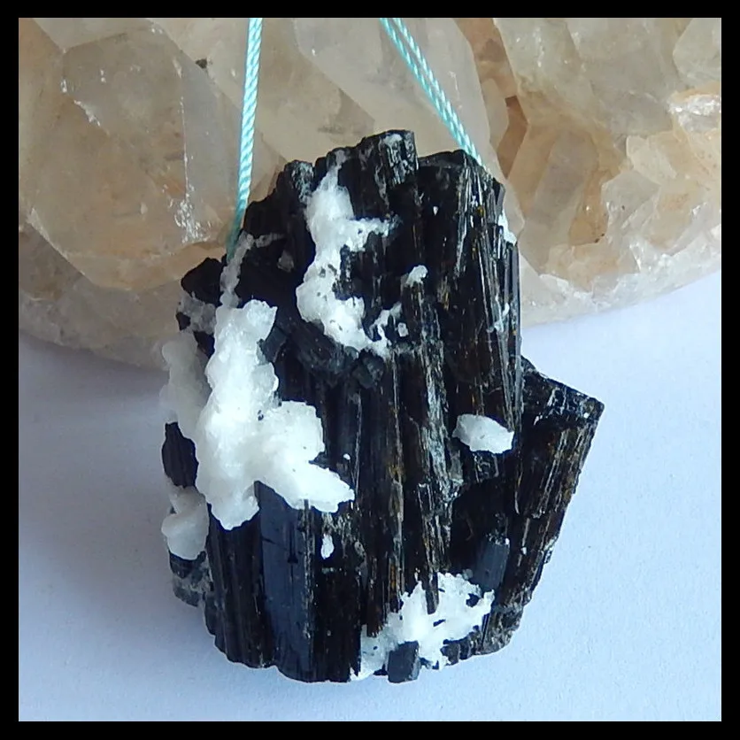 Женское ожерелье с подвеской Natual Gemstone черное турмалиновое модные ювелирные