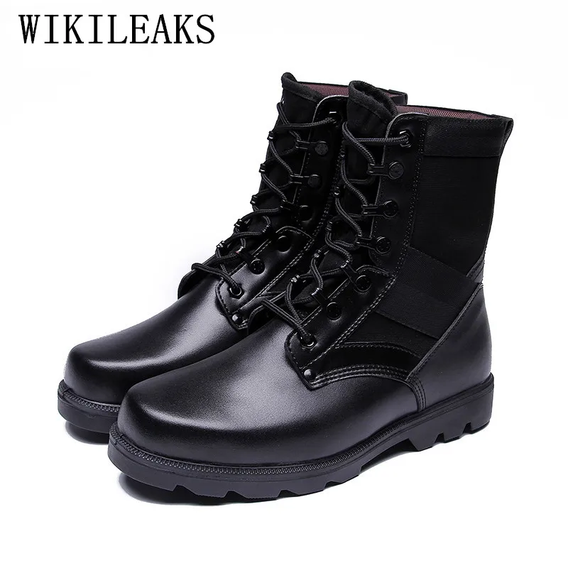

Desert Boots men Outdoor climbing army boots leather military tactical boots mens labor safety shoes bota masculina askeri bot