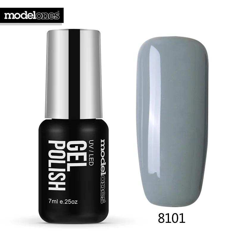 Modelones 7 мл дизайн ногтей Мода УФ гель лак для ногтей DIY французский стиль 60 цветов УФ-гель для ногтей праймер телесного цвета УФ Гель-лак для ногтей - Цвет: 8101