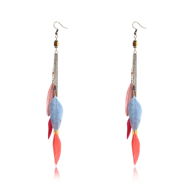 Unique Exaggerated Feather Earring Fashion Handmade Earring For Women Personalized Jewel ET62 (2)