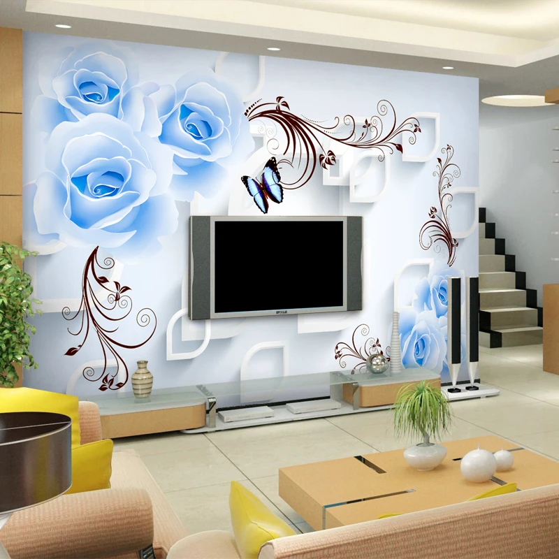 Beibehang Papel De Parede Personalizado 3d Para Paredes 3 D Rosa