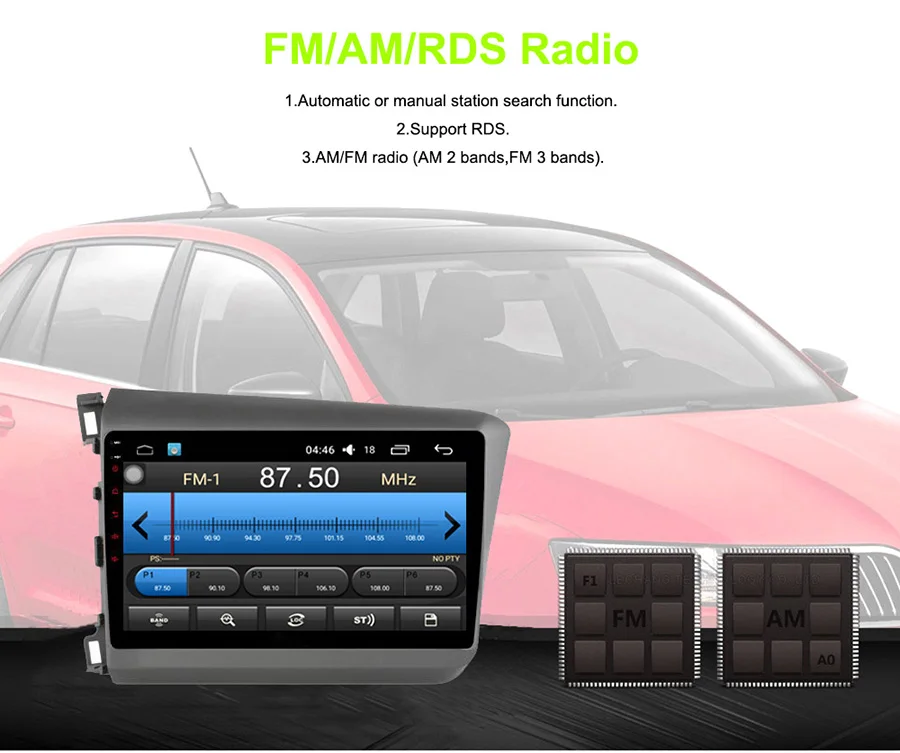 Perfect Asvegen 10.2 inch Android 7.1Quad Core Car Auto WIFI Radio Multimedia Player GPS Navigation For Honda Civic 2012-2015 3