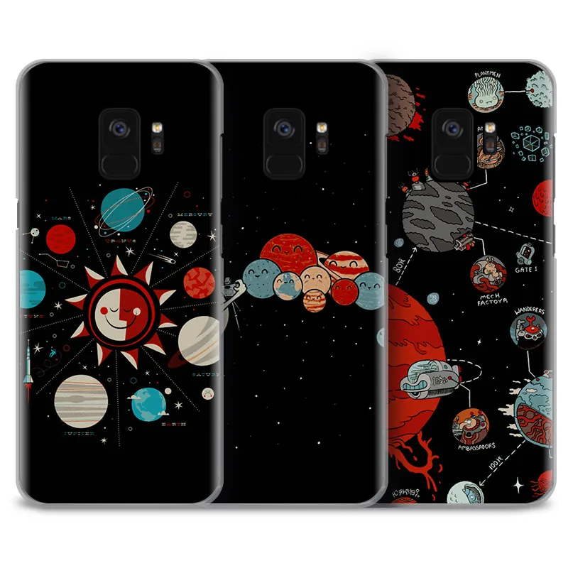

solar system space aesthetics Phone Case For Samsung Galaxy S4 S5 S6 S7 Edge S8 S9 Plus Note 8 2 3 4 5 A5 A7 J5 2016 J7 2017