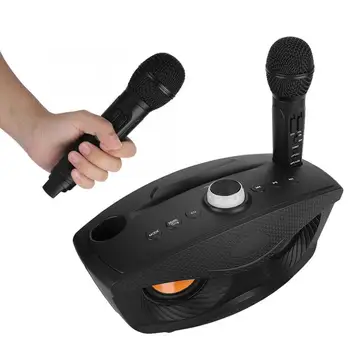 

Bluetooth Wireless Speaker Home Family KTV Karaoke Bluetooth Speaker with Two Microphone