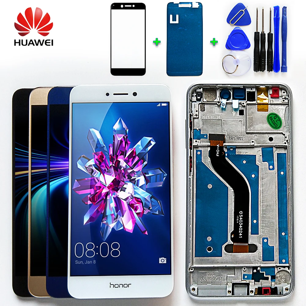 

Huawei 5.2 inch LCD Display Huawei Honor 8 lite touch screen Digitizer Sensor Assembly 1920*1080 Frame PRA-TL10 PRA LX1 LX3