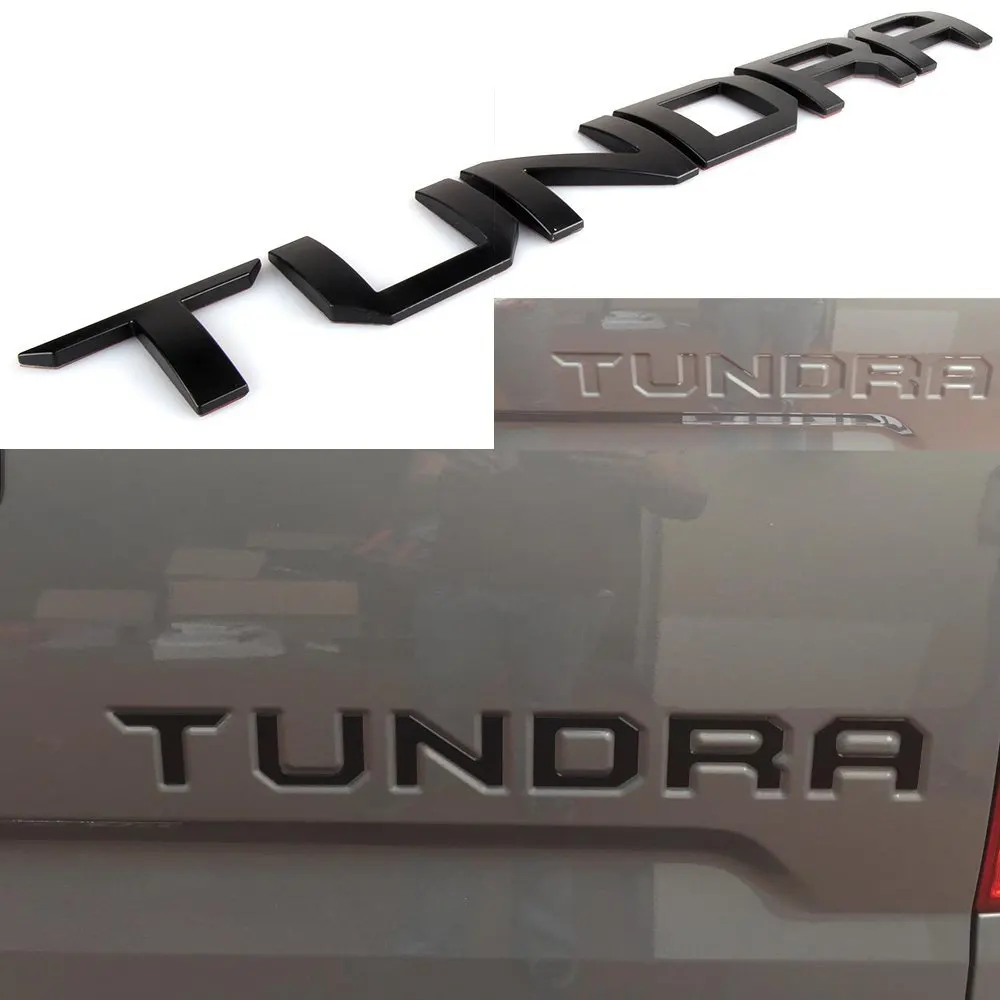 Для Toyota Tundra 2014 2018 задние ворота вставные буквы хром серебро матовый черный 3D