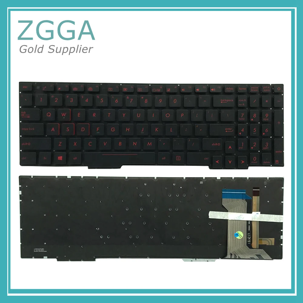 

Laptop US Layout Keyboard For ASUS GL553 GL553V GL553VW Black Red with backlight V156362DS1 0KN1-0B5US11