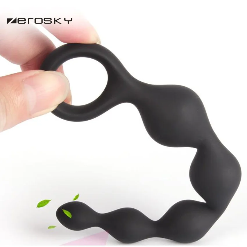 Anal Plug G-spot Stimulation Climax Message Silicone Pull Beads Butt Sex Toys for Women Men Zerosky | Красота и здоровье