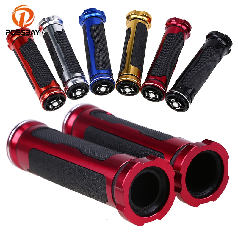 POSSBAY 1 пара мотоциклов Универсальный руль ручные ручки подходит для мотоцикла левая сторона 7/" 22 мм правая сторона 1" 25 мм руль