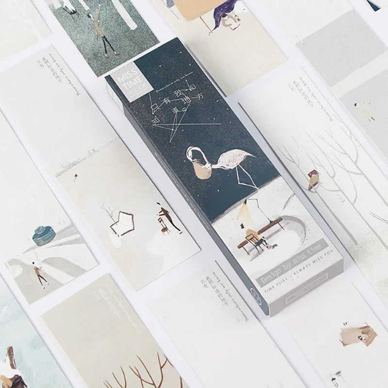 

30 pcs/box Somewhere only we know cartoon bookmark escolar paper bookmarks stationery zakka school supplie papelaria gift cards