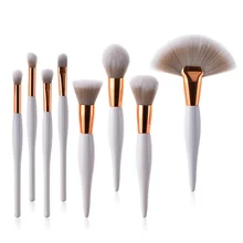 2019 4/8pcs makeup brush kit soft synthetic head wood handle brushes fan flat brush set for women eyeshadow facial make up 2019 4/8pcs makeup brush kit soft synthetic head wood handle brushes fan flat brush set for women eyeshadow facial make up