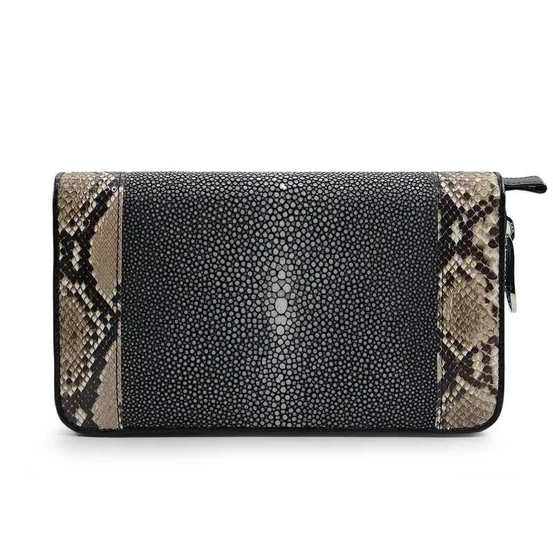 Женский кошелек из натуральной кожи питона Длинный клатч кожи|wallet clutch purse|clutch