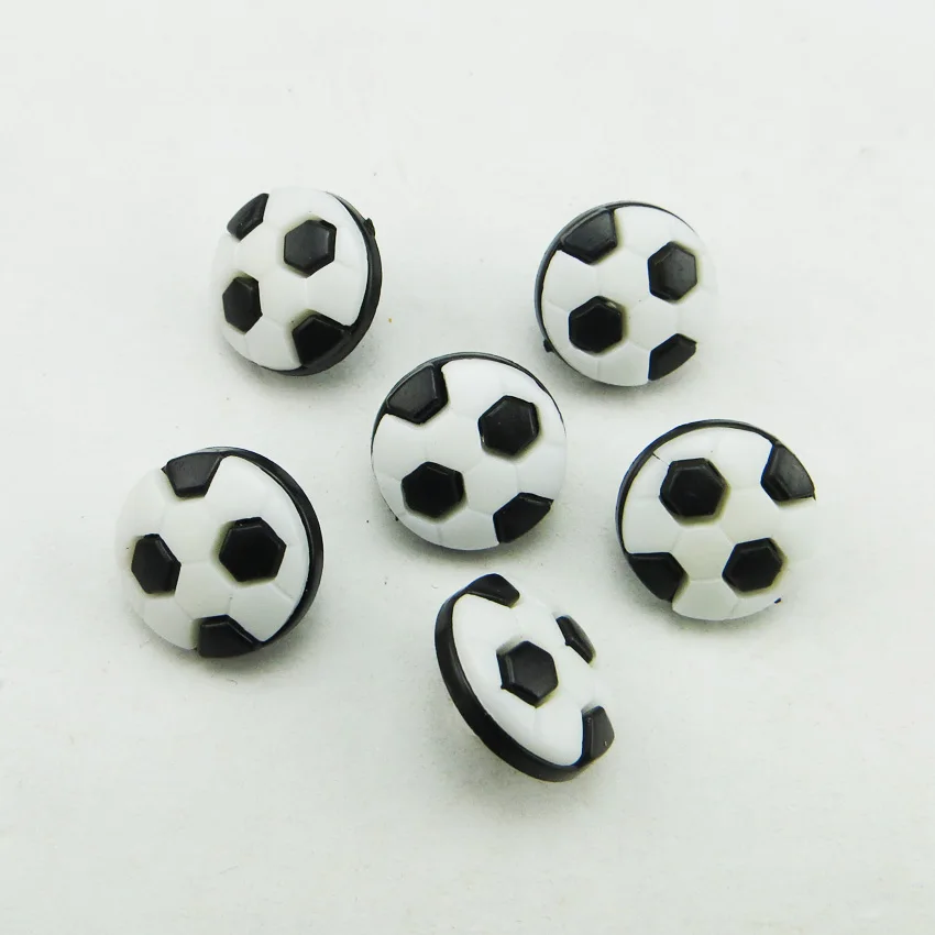 100 шт 13 мм Белый Черный Футбол Окрашенные Пластиковые кнопки пальто сапоги швейная одежда аксессуары P-177 - Цвет: Black