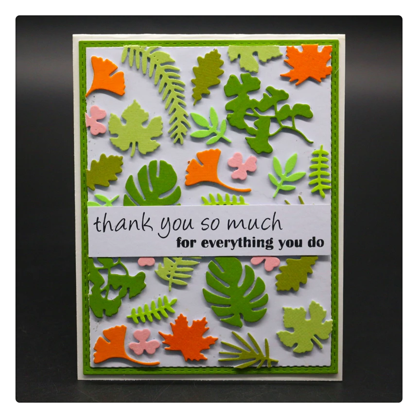 

1747 Leaves Cover Scrapbook Metal Cutting Dies For Scrapbooking Stencils DIY Album Cards Decoration Embossing Folder Die Cuts