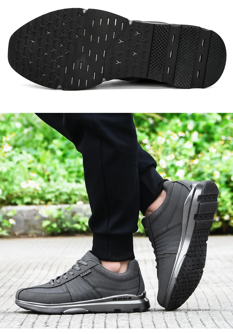 BONA/Новинка года; мужская повседневная обувь; мужская обувь на шнуровке; легкие удобные дышащие Прогулочные кроссовки; tenis feminino Zapatos Man