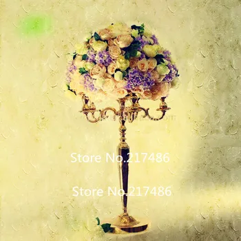 

new item gold decoration flower arrangement stands for wedding table centerpieces