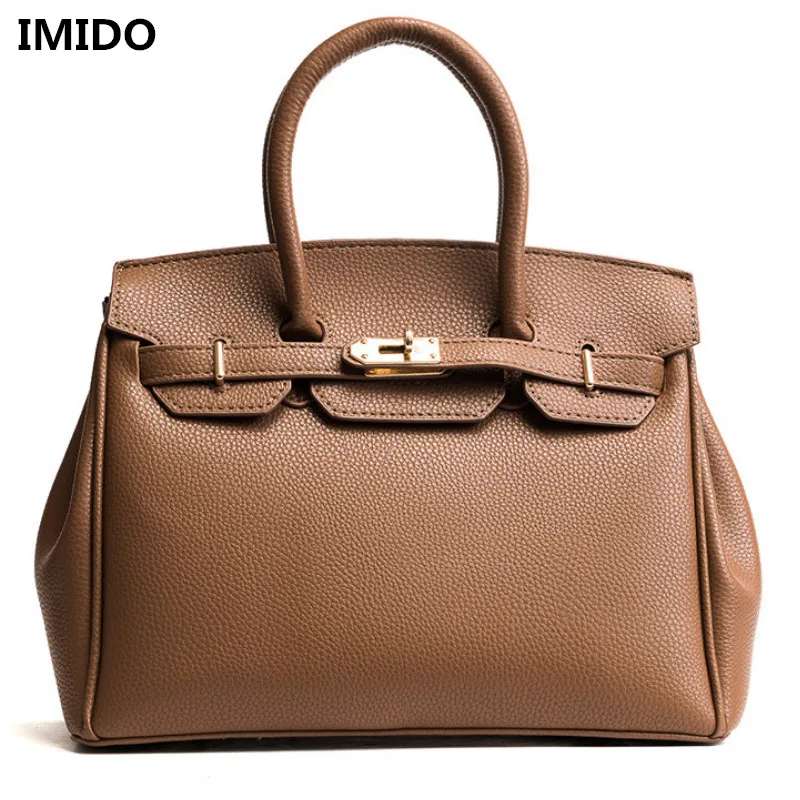 

IMIDO New Large Fashion Totes Lady Handbags Shoulder Bag PU Leather Solid Color Women's Messenger Bags Female Crossbody Bag
