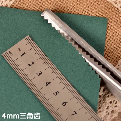 Профессиональные ножницы для пошива одежды, ножницы для резки кружева - Цвет: 4mm triangular tooth