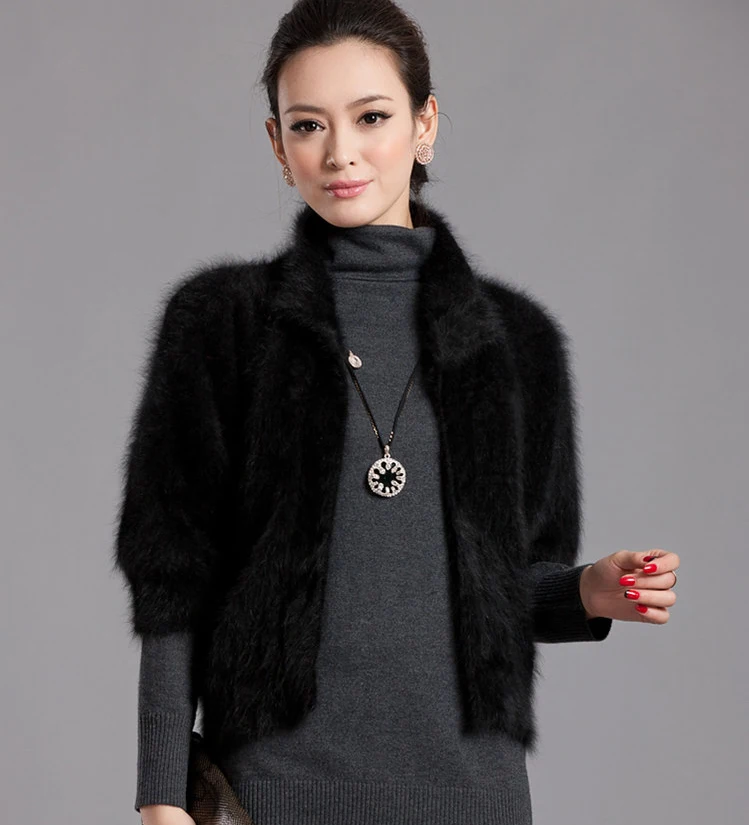 

2018 genuine mink cashmere sweater women brand cashmere cardigan pure mink cashmere shawl sweater coat free shipping S128