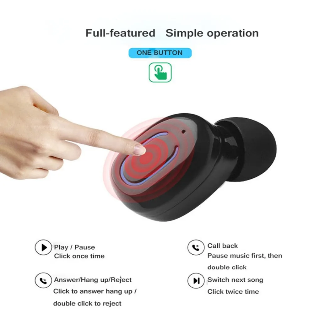 Ti8s Bluetooth 5 0 Earphones TWS Wireless Waterproof Stereo Earphone Sports Earbuds with Mic Charging Box for Iphone Android