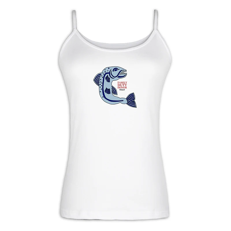 ibSingletS2189W Рыбная Игра престолов Дом Талли семьи риверрун, обязанность, честь сексуальные дамские, женские жилеты майка хлопковые топы на лямках - Цвет: ibSingletS2189W