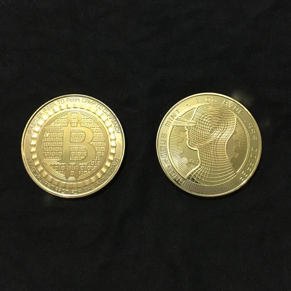 Golden Silver Plated Bitcoin Coin Super BrainCollectible Gift Casasc Commemorative Coin Game Promotional Commemorative Coin Golden Silver Plated Bitcoin Coin Super BrainCollectible Gift Casasc Commemorative Coin Game Promotional Commemorative Coin