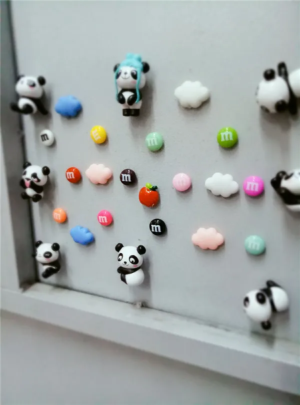 Cute Funny Panda Mini figures pvc toys Fridge Magnets 8pcs - Buyers Show 11