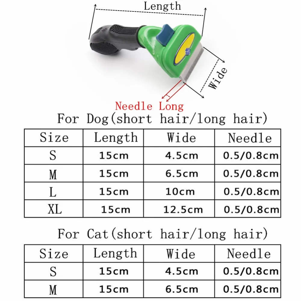 Щетка для удаления волос для собак и кошек, расческа, инструменты для ухода за домашними животными, триммер для волос, расческа для кошек и собак