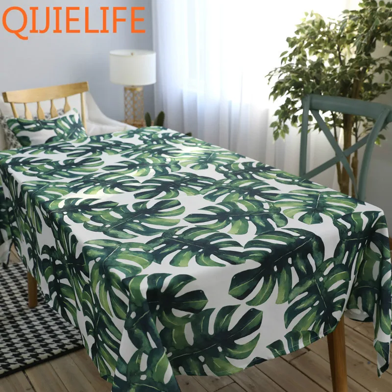 

QIJIELIFE Pastoral Style Decorative Table Cloth Cotton Tablecloth Dining Table Cover For Kitchen Home Decor