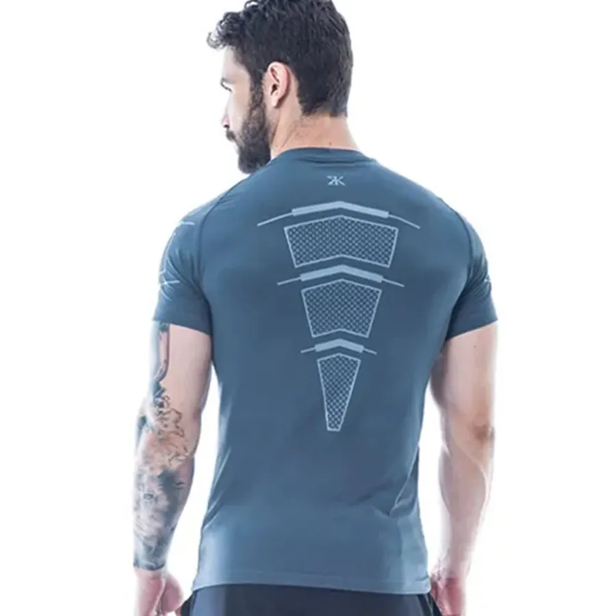 Мужская футболка для тренажерного зала и фитнеса, компрессионная облегающая футболка для бодибилдинга, Мужская Летняя Повседневная футболка для тренировок, брендовая одежда