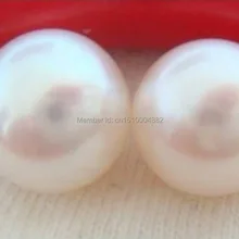 Shitou 0070 редкий, крупный AAAA 14-15 мм Южный морский серьги с белыми жемчужинами 14